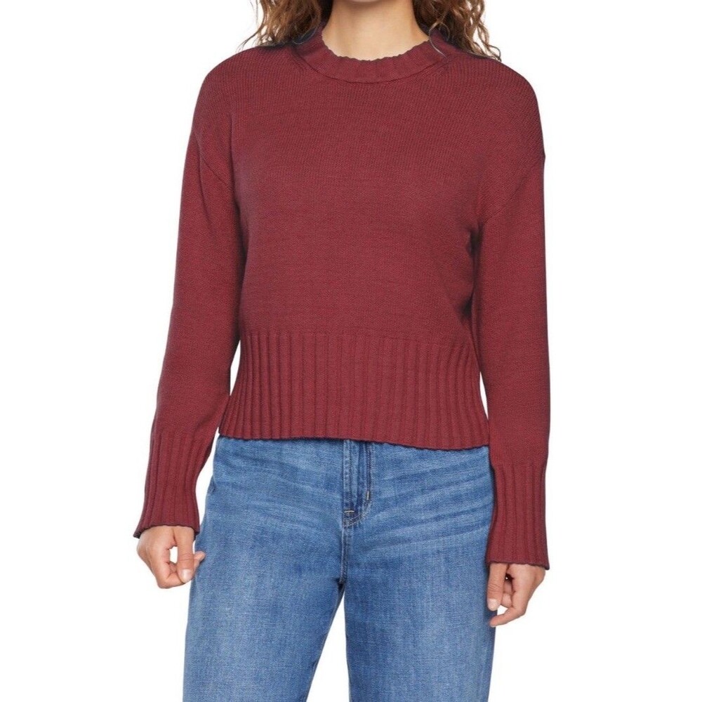NEW Gap Crewneck Sweater WOMENS Burgundy Red Pullover SIZE MEDIUM